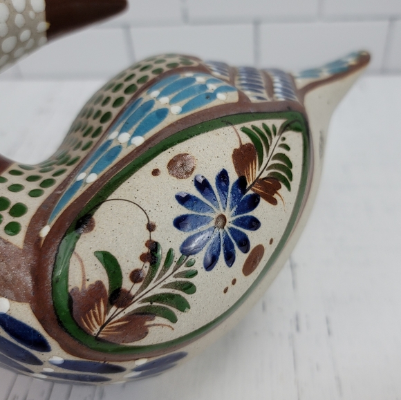 Folk Art Hand Painted Mexico Duck Figurine - Picture 9 of 16